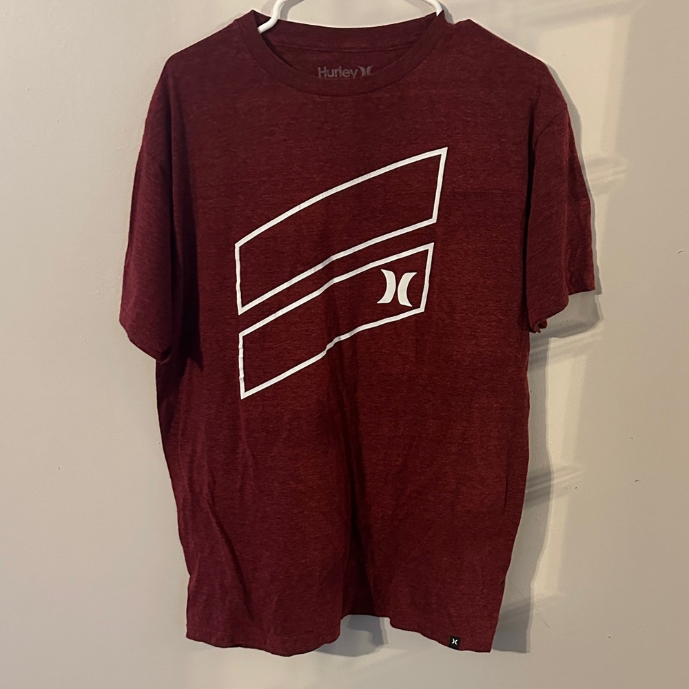 Hurley Men's Burgundy Short Sleeve Logo Tee
